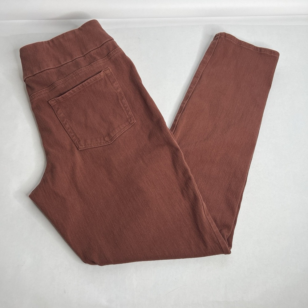 Coldwater Creek Dark Orange Ankle Leggings Jeans Mid-Rise Pull On Sz 14 New